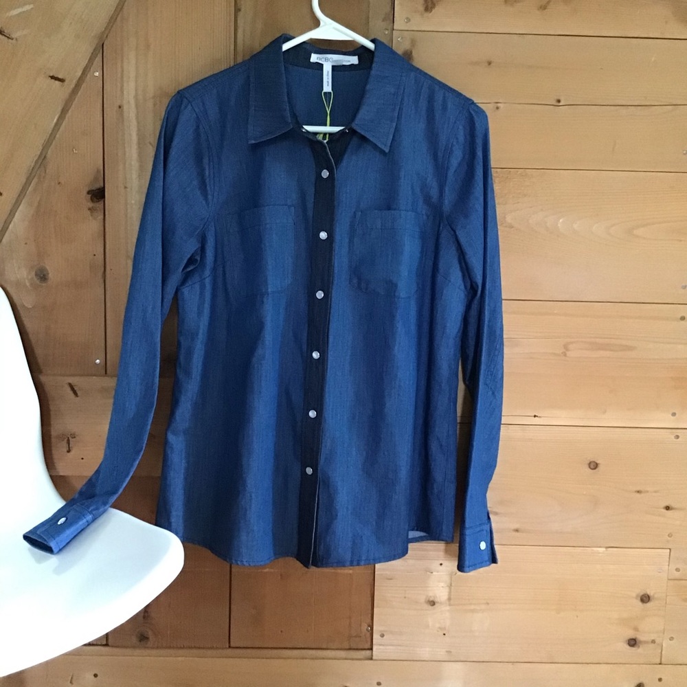 BCBGenerations Denim button up Long sleeve